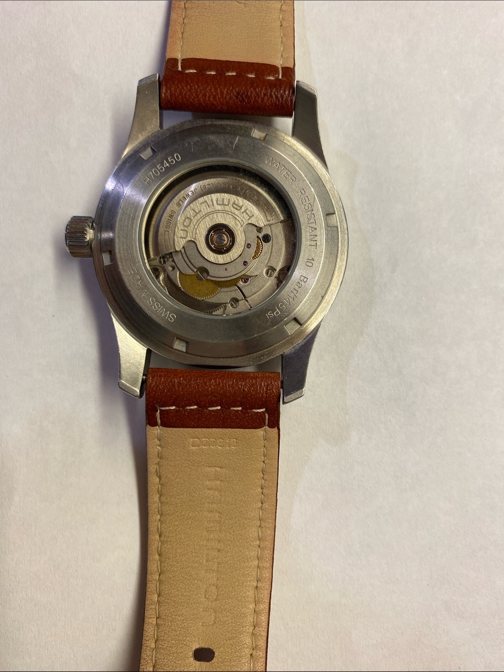 Hamilton men’s khaki field automatic leather strap watch - Picture 6 of 9